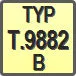 Piktogram - Typ: T.9882-B
